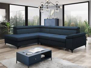 Ecksofa Lonigo Blau - Ecke davorstehend links