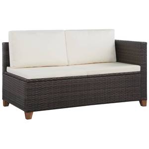 Garten-Sofagarnitur Braun - Metall - Polyrattan - 60 x 36 x 60 cm