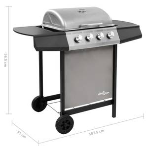 Gasgrill mit 4 Brennern Metall - 55 x 97 x 108 cm