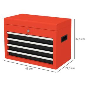 Werkzeugkasten B20-097V00RD Rot - Metall - 25 x 33 x 45 cm