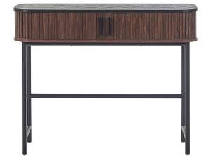 Table d'entrée JOSE Noir - Marron - Bois manufacturé - 100 x 82 x 35 cm