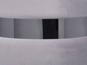 Pouf DORIS 2-tlg Grau - Silber - Textil - 35 x 44 x 35 cm