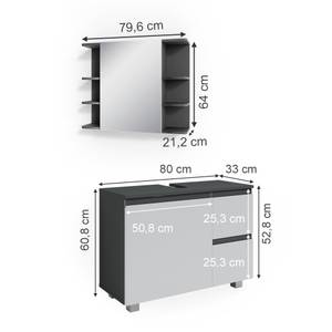 Badmöbel Set J-Shape 40129 Anthrazit