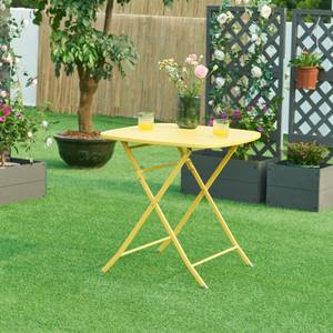 Table de jardin pliante Sande Jaune - 70 x 70 cm