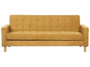 3-Sitzer Sofa VEHKOO Senfgelb - Eiche Hell - Gelb