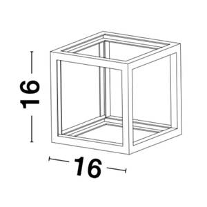 Dekorative Tischleuchte GABBIA Schwarz - Metall - Kunststoff - 16 x 16 x 16 cm