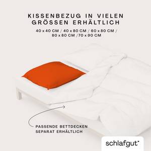 Kissenbezug Woven Satin Orange - 60 x 4 x 80 cm