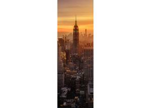 affiche New York skyline Orange - Fibres naturelles - Textile - 90 x 270 x 270 cm