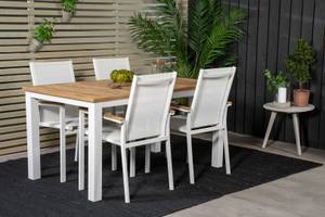Gartenmöbel-Set Panama Weiß - Massivholz - 90 x 76 x 152 cm