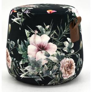 Pouf en velours Textile - 44 x 41 x 44 cm