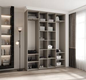 Drehtürenschrank Como 4 Beige - Gold - 180 x 40 cm