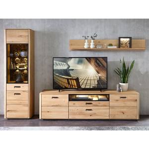 Wohnwand Morena 25 mit LED Braun - Massivholz - Holzart/Dekor - 320 x 205 x 45 cm