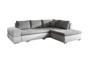 Ecksofa SANTIAGOS Grau - Weiß