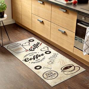 Tapis LOVE COFFEE Beige - Textile - 40 x 6 x 60 cm