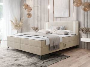 Boxspringbett Ono 2 Beige - Breite: 185 cm