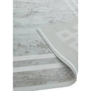 Tapis de salon moderne tissé main GRECO Gris lumineux - 200 x 290 cm