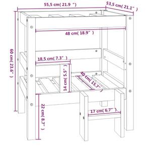 Lit pour chien 3016323-1 Blanc - 56 x 60 x 54 cm