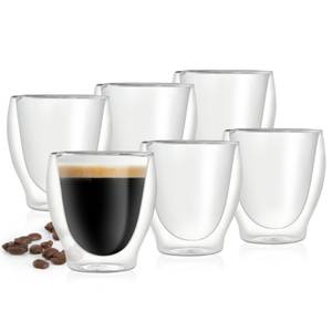 Milano 6x60ml Kaffeegläser doppelwandig Tiefe: 23 cm