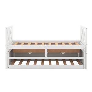 Tagesbett WoodyⅠ Weiß - Holzwerkstoff - Massivholz - Holzart/Dekor - 190 x 90 x 204 cm