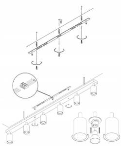 Spot Halogen Deckenleuchte Weiß