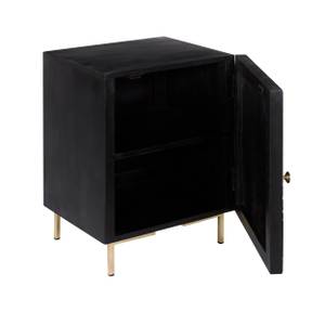 Table de chevet Chimane Noir - Bois massif - 45 x 60 x 40 cm