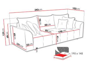 Schlafsofa Molde Schwarz