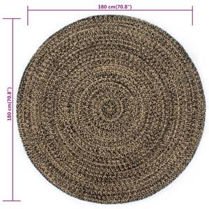 Tapis 297557 Noir - Marron - 180 x 180 cm