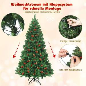 195cm LED Künstlicher Weihnachtsbaum Grün - Kunststoff - 115 x 195 x 115 cm