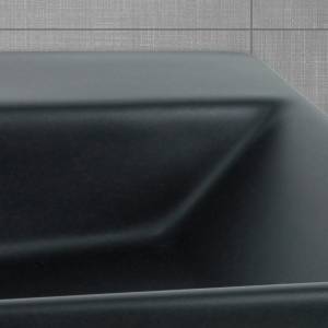 Vasque 600x365x130 mm noir Noir - Céramique - 37 x 13 x 60 cm
