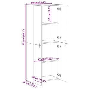 Aktenschrank 298547 Eiche Sonoma Dekor - 32 x 153 x 60 cm