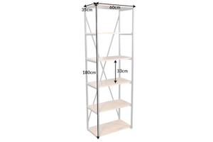 Bücherregal STUDIO Schwarz - Braun - Holzwerkstoff - Metall - 60 x 180 x 35 cm