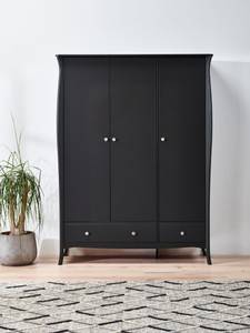 l' armoire Baroque Noir - Noir brillant - Largeur : 143 cm