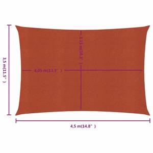 Sonnensegel 3016419-11 Rotbraun - 350 x 200 cm