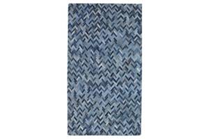 Handgefertigter Teppich Wellenreiter Blau - Textil - 160 x 230 x 1 cm