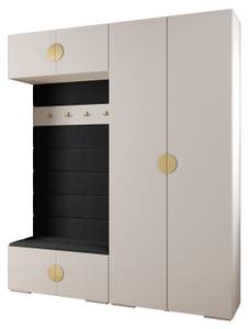 Garderobe Inova 4 Z18 Schwarz - Gold - Weiß - Gold