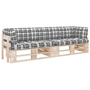 Palettensofa 3016503-3 (2-teilig) Aschgrau - Braun