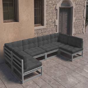 Salon de jardin (lot de 6) 3009747-2 Anthracite - Gris