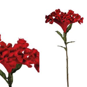 Künstliche Blume Celosia Rot - Kunststoff - 25 x 80 x 41 cm