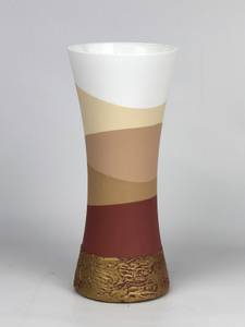 Vase en verre peint à la main Beige - Verre - 12 x 30 x 12 cm
