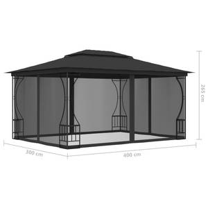 Pavillon 3002142 Anthrazit - Breite: 400 cm