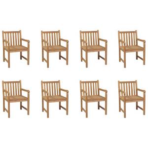 Gartenstühle 8er Set D5169 Braun - Massivholz - 90 x 58 x 60 cm