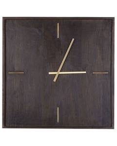 Horloge murale JAMUNA Noir - Bois massif - 61 x 61 x 3 cm