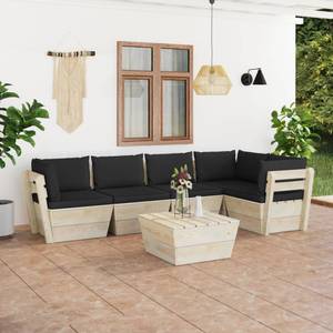 Garten-Lounge-Set (6-teilig) 3016490-14 Schwarz