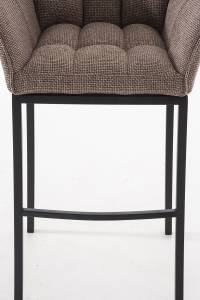 Tabouret de bar Damaso Lot de 2 Marron chevreuil - Noir