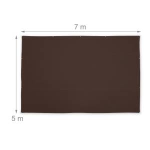 Voile d'ombrage rectangulaire marron 700 x 500 cm