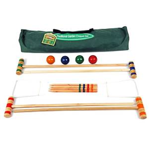 Set de croquet familial en bois Bois massif - 105 x 20 x 20 cm