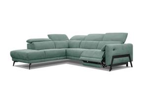 Ecksofa Scala (5-Sitzer mit Relax) Grün - Ecke davorstehend links