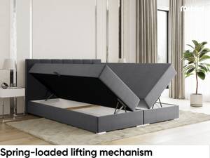 Boxspringbett Chandon Dunkelgrau - Breite: 166 cm - H4