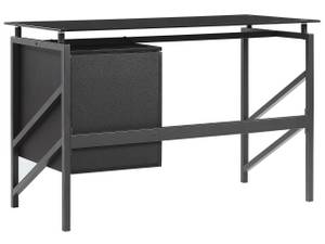 Schreibtisch MORITON Schwarz - Holzwerkstoff - 117 x 76 x 57 cm