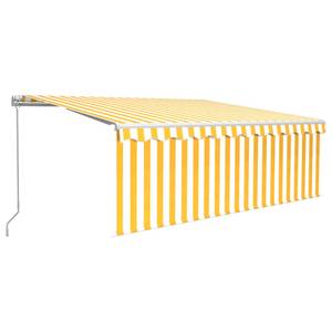 Auvent rétractable 3014349 Blanc - Jaune - 400 x 300 x 1 cm